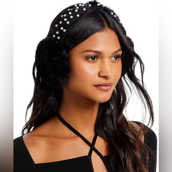 Surell Accessories - NWT Surell Rex Embellished Faux Fur Earmuffs